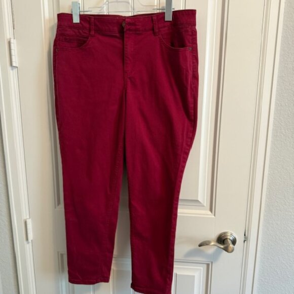 Gibson & Latimer Perfect Fit Crop Skinny Stretch Denim Jeans Roll UP Cuff Size 1 - Picture 3 of 5